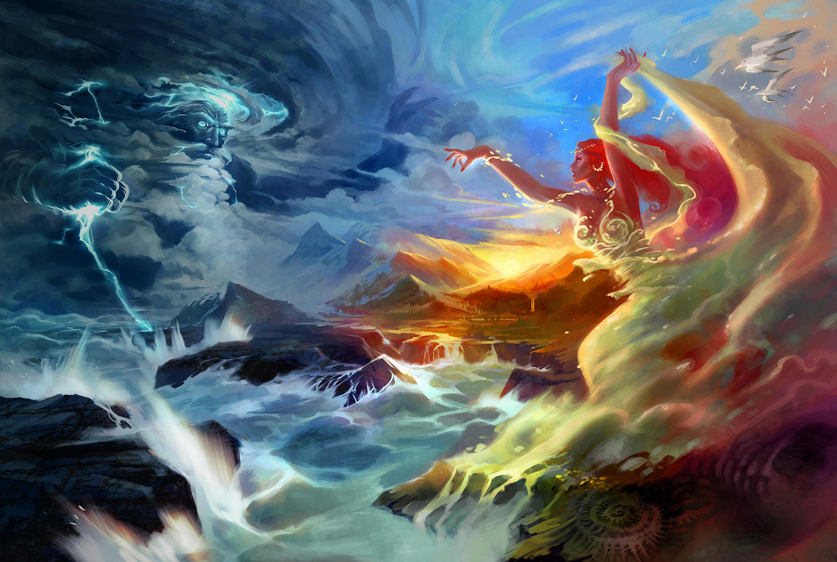 Teran and Mither o' Sea by breath-art