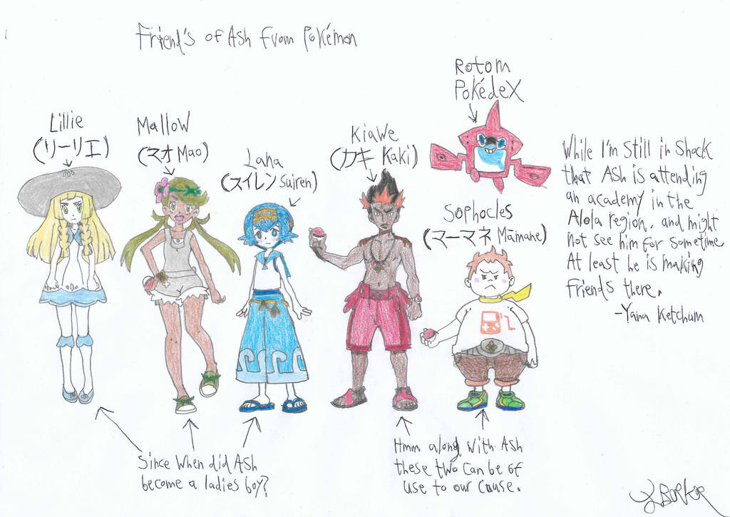 Friend's of Ash 4 (From Alola) from Pokemon by a22d on DeviantArt