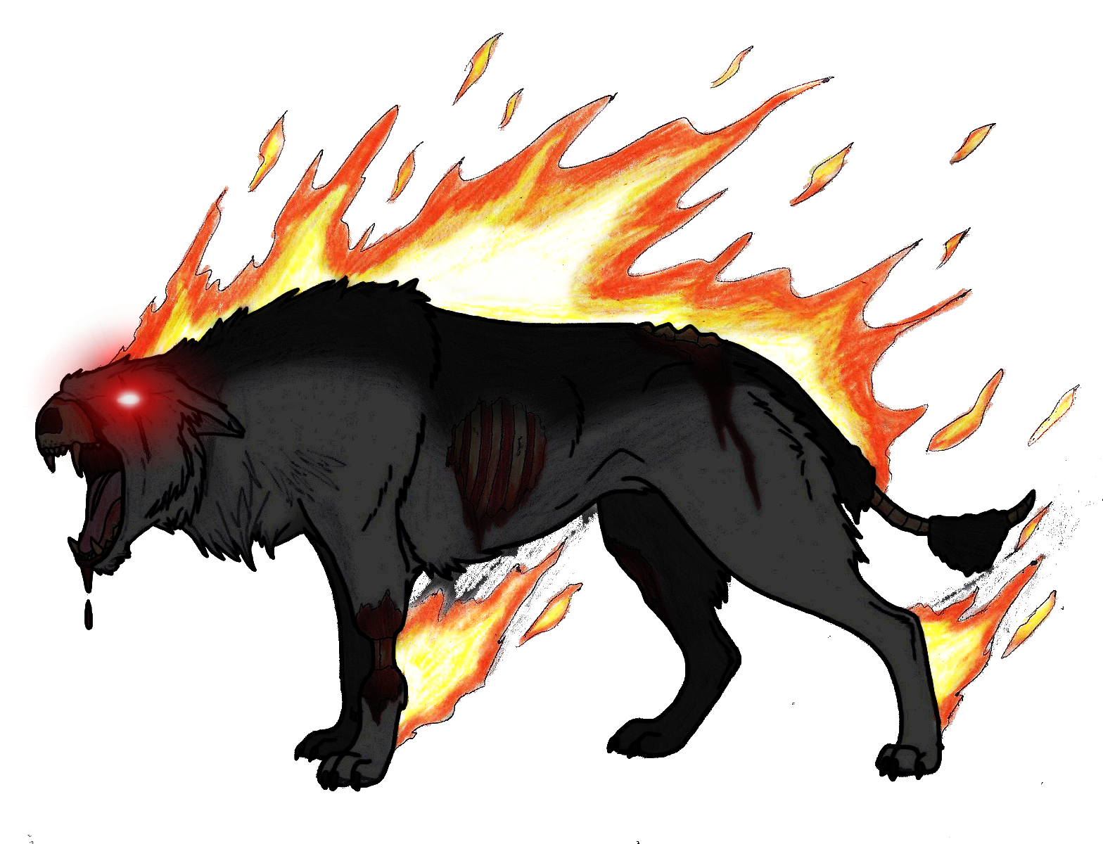 Hellhound 1 by D0ct0rrR1cht0f3n on DeviantArt. source: images-wixmp-ed30a86...