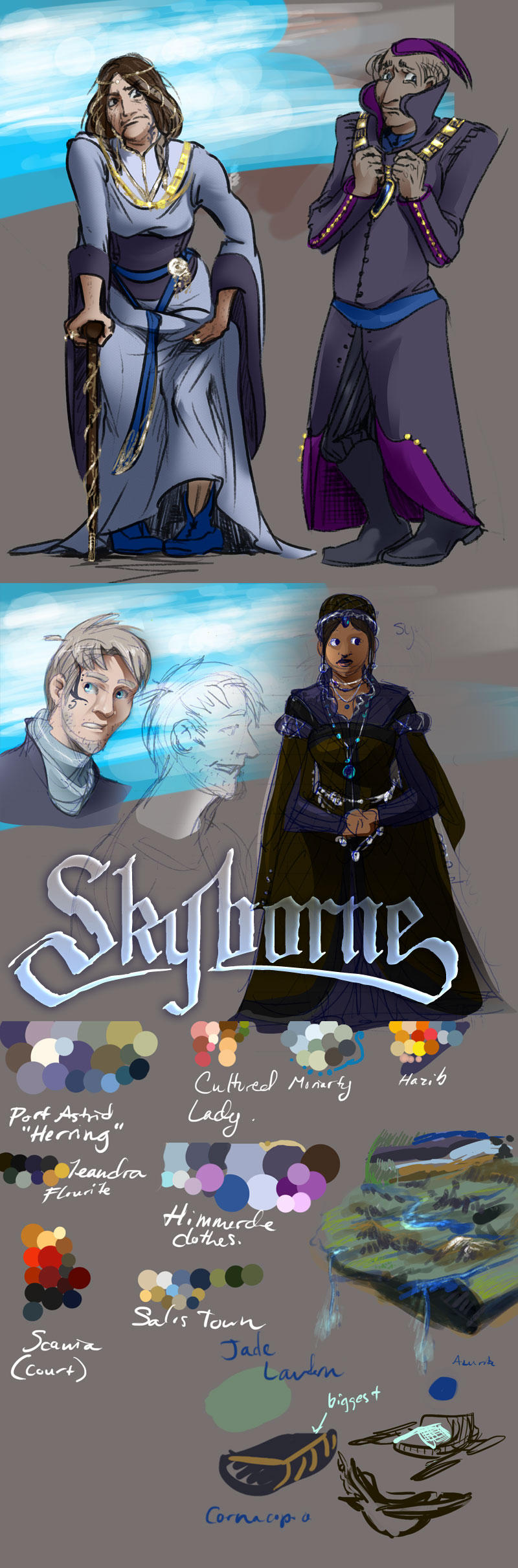 Skyborne color sketches/ concepting by Plotholetsi