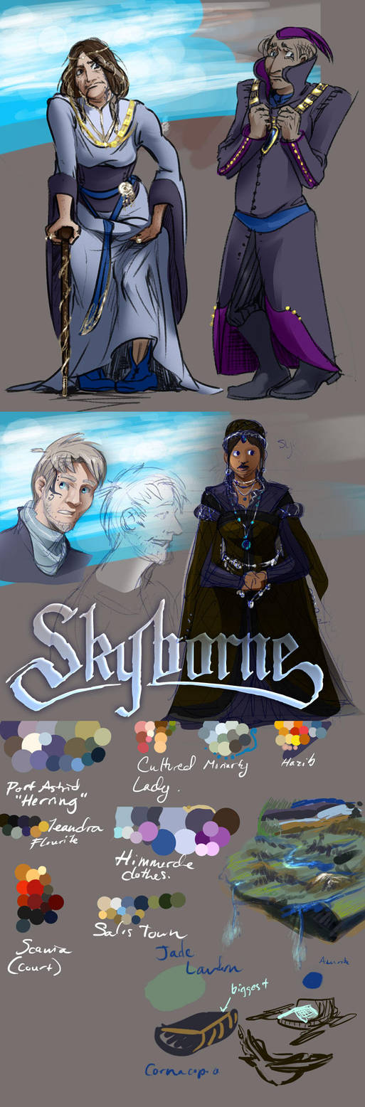 Skyborne color sketches/ concepting by Plotholetsi