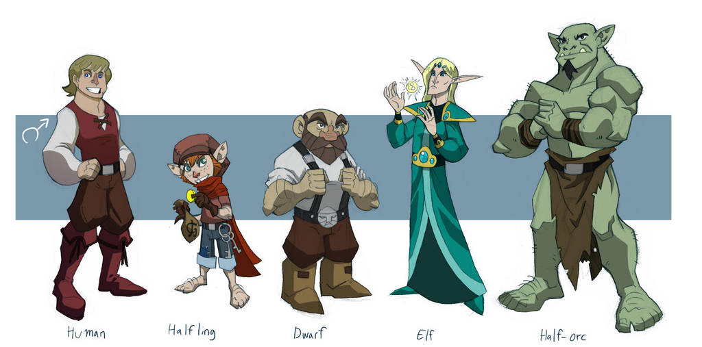 Standard RPG races, Male by chief-orc