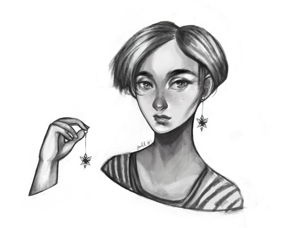 Inspiration and earrings by JuditG