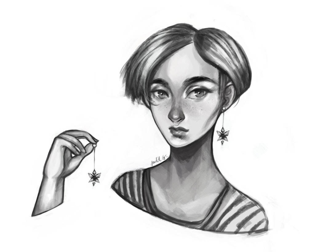 Inspiration and earrings by JuditG
