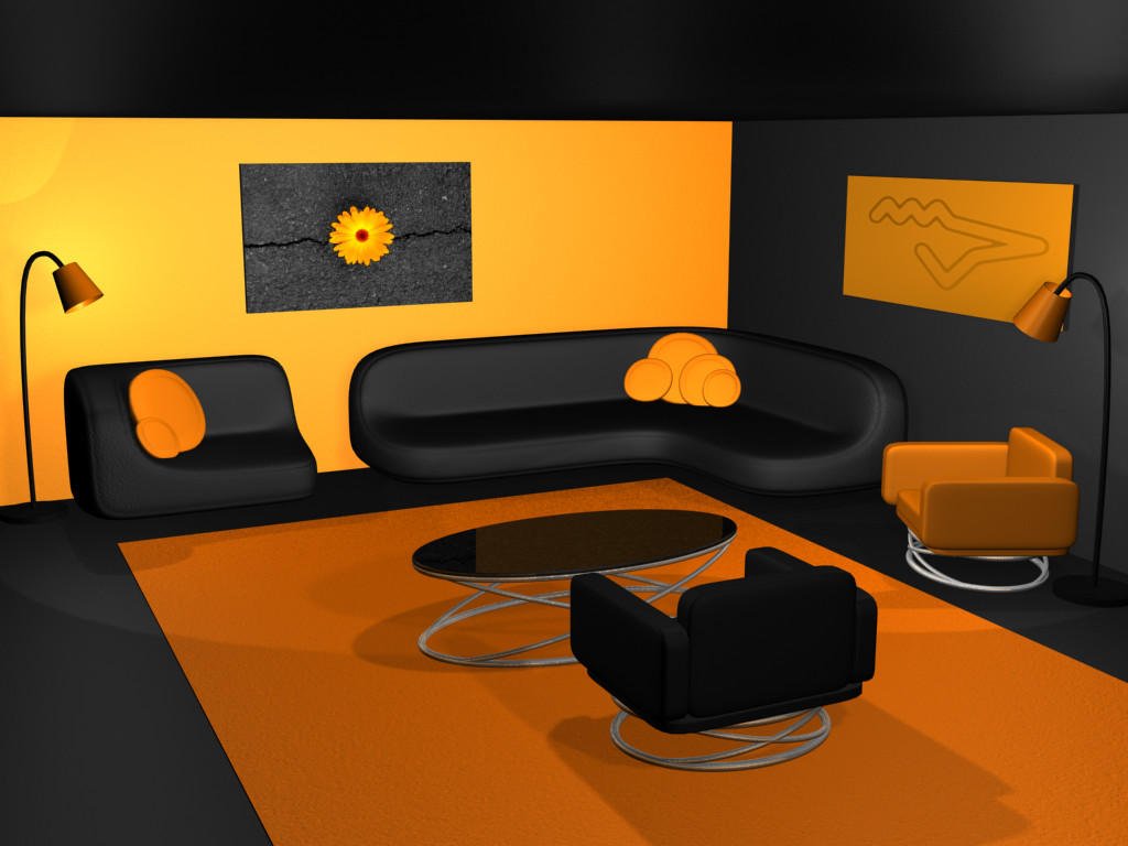 Black And Orange Room By Reapsert On Deviantart Black And Orange Room By Reapsert