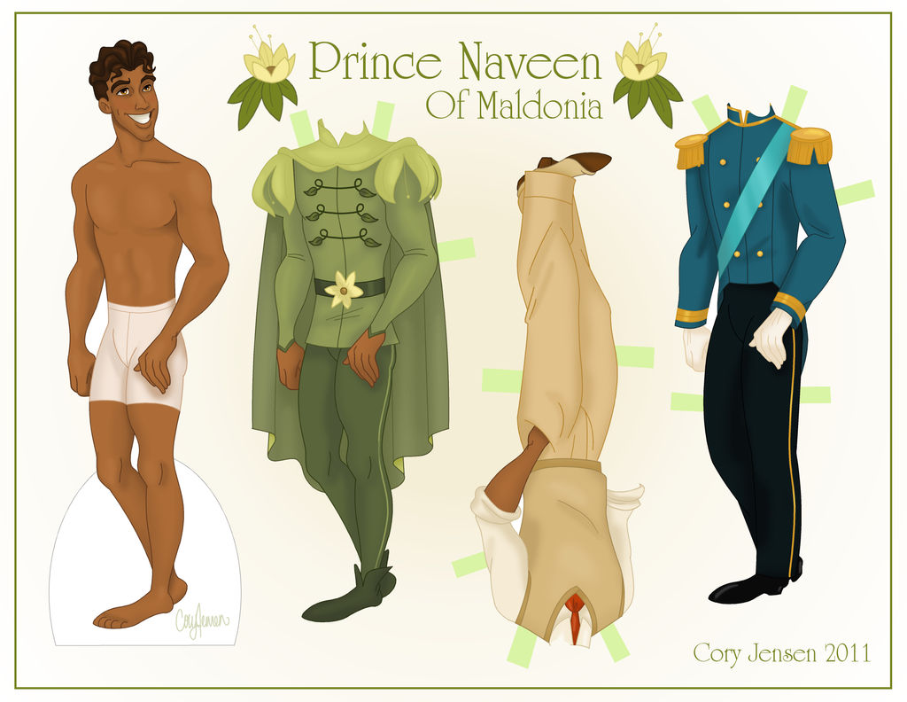 Prince Naveen Paper Doll by Cor104