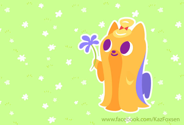 A Flower For You Long-haired Kawaii Yorkie by KazFoxsen