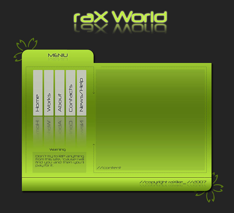 Cool web design by raXike
