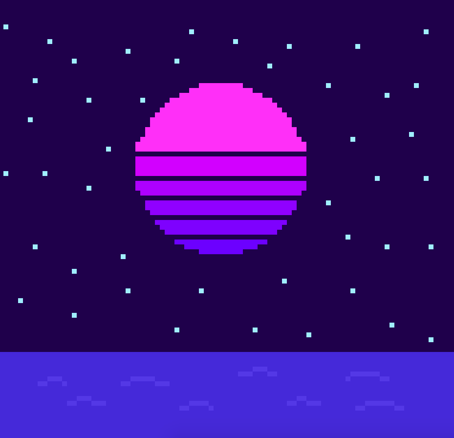 Pixel Vaporwave Sunset by CommanderN on DeviantArt