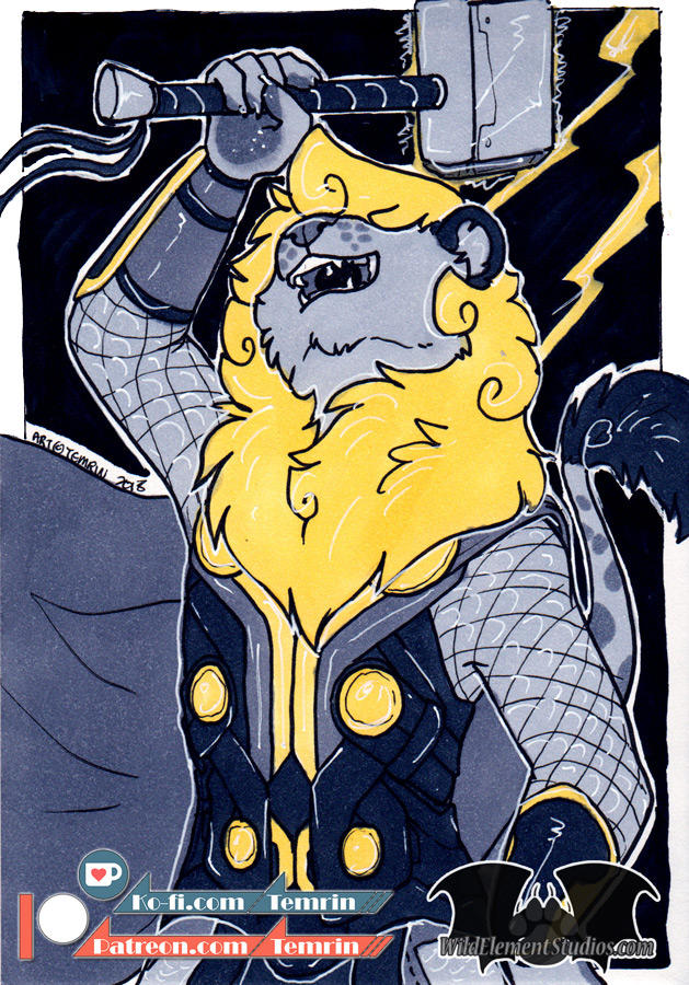 Inktober - Thunder - Limni by Temrin