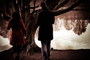 lovers by the tree by Catliv