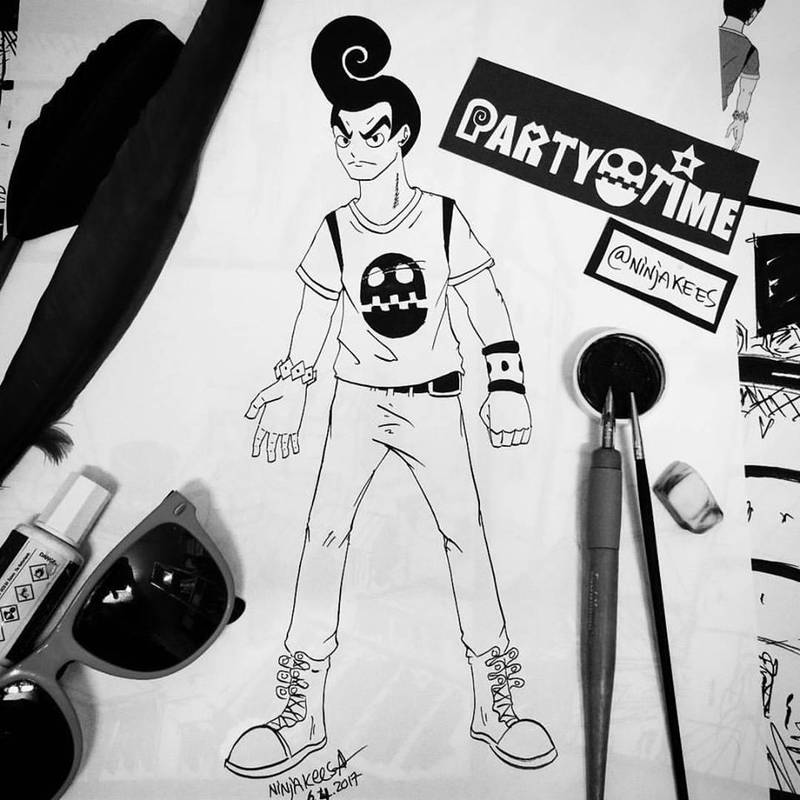 Party Time - Curly Inked by N1NJAKEES