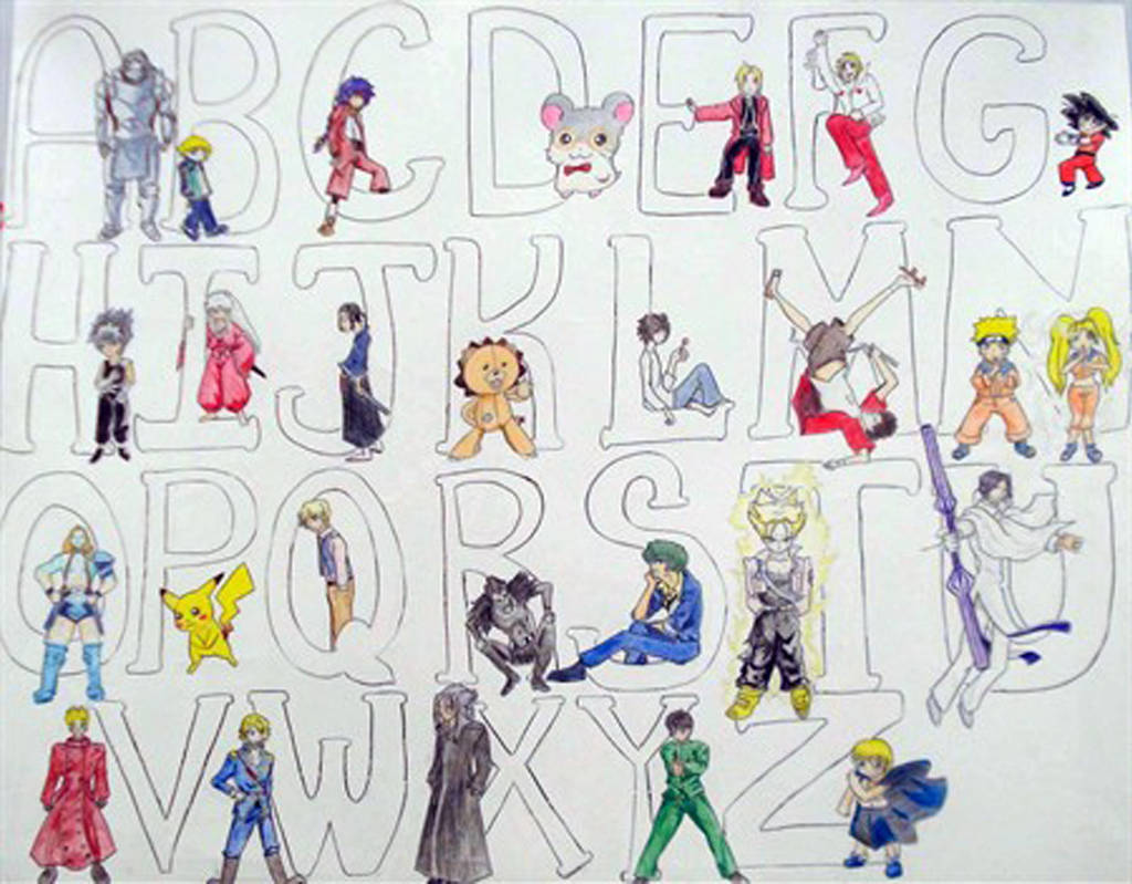 Anime Alphabet by randomspaz on DeviantArt