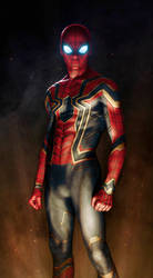 Iron Spider Armor Avengers: Infinity War (fan art) by SanyLebedev