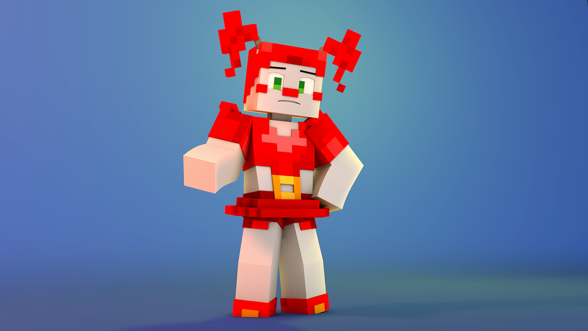 Circus Baby - Cinema 4D Minecraft Render by BeyondEnder on 