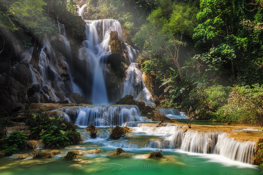 Kuang Si Waterfall by DrewHopper Kuang Si Waterfall by DrewHopper