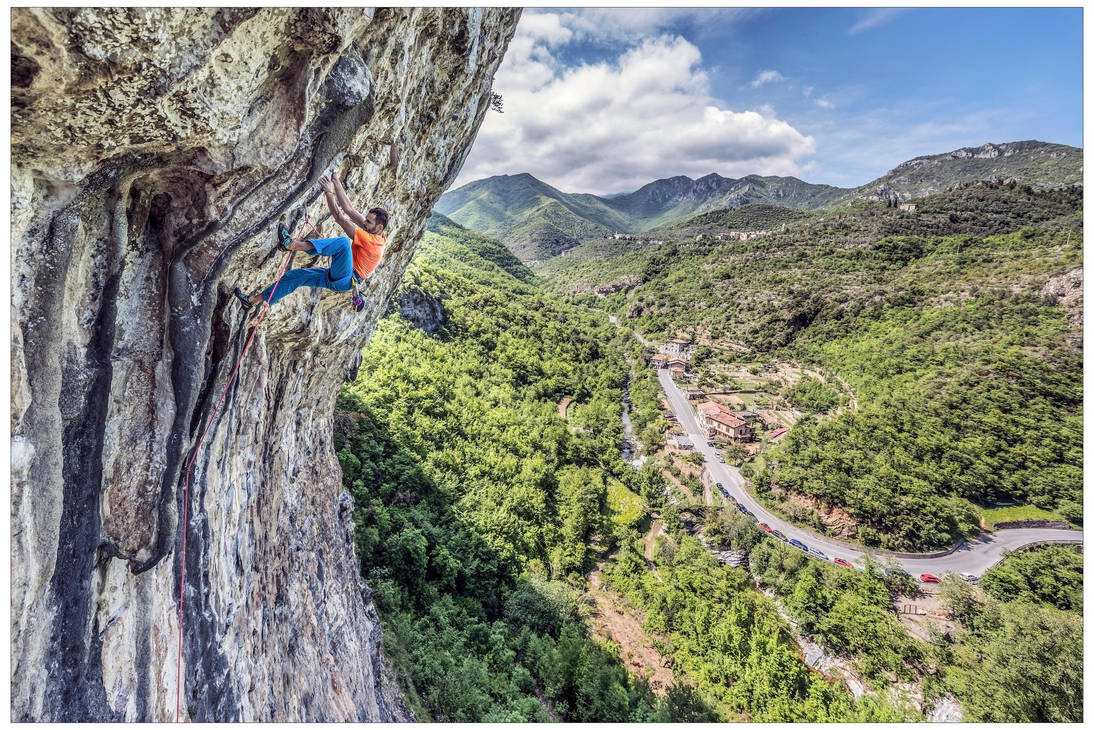 Climbing Vulneraria at Erboristeria Alta in Finale by JamesRushforth