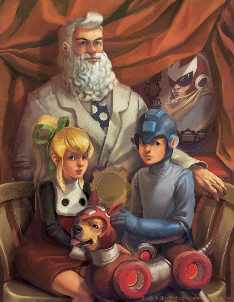 Mega Man Family Portrait by Photia