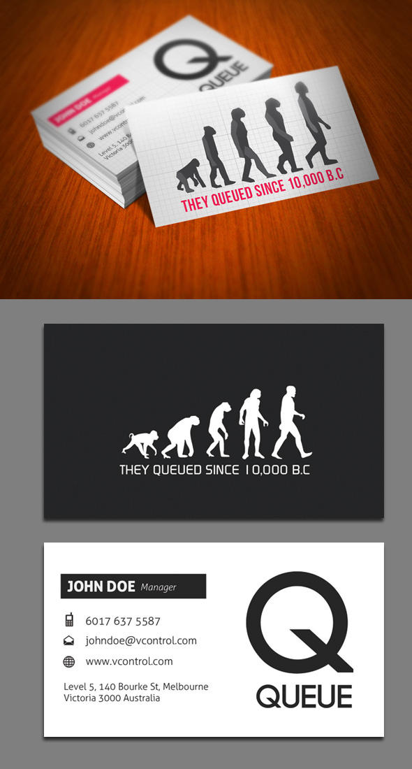 Queue Business Card by KaixerGroup