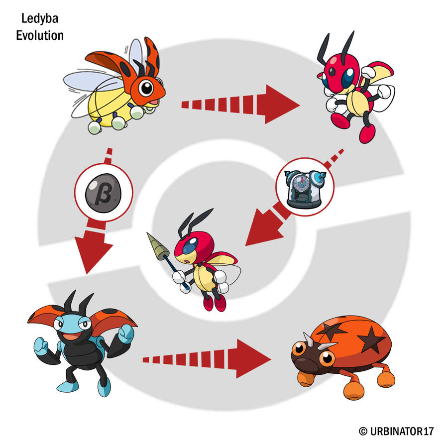 Ledyba Evolution By Urbinator17 On Deviantart