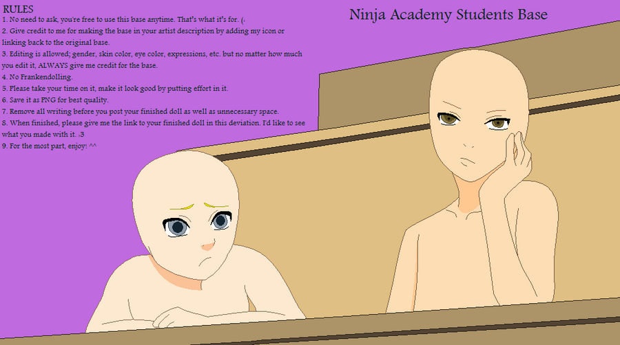Ninja Academy Students Base By Shinanaevangelian1 On Deviantart