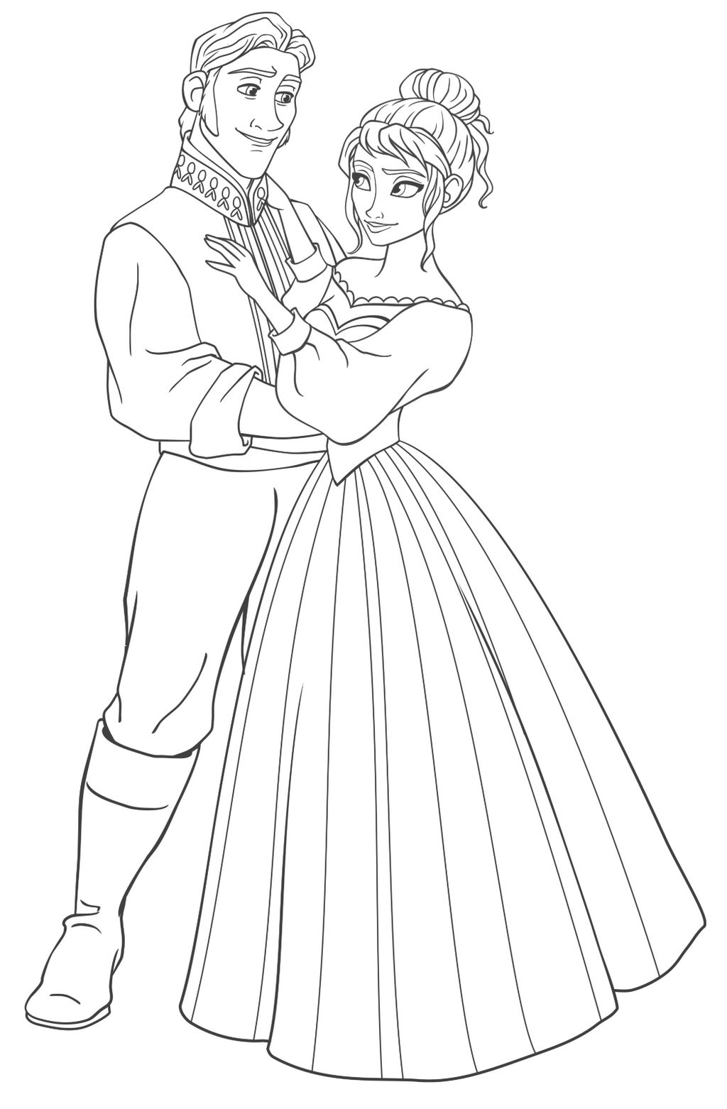 Hans and Natalia Lineart by Wickfield