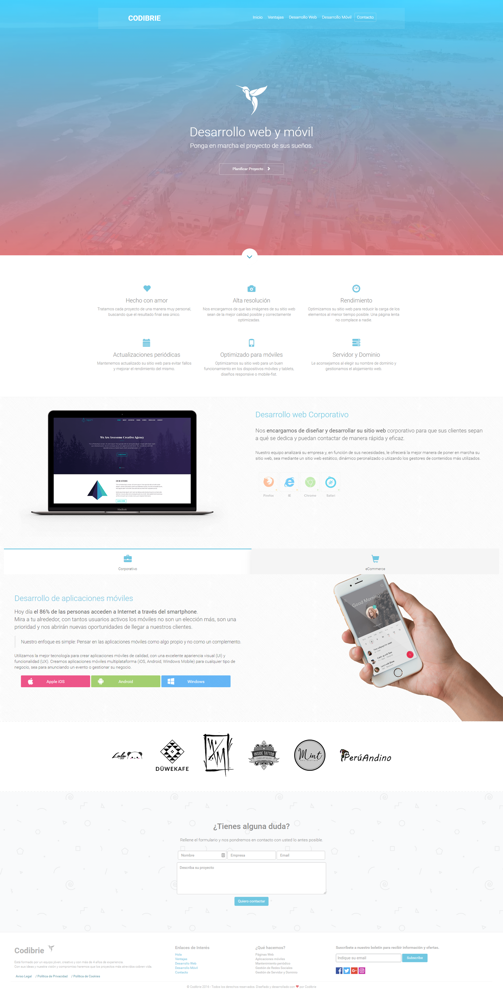 Codibrie Website by en3sis