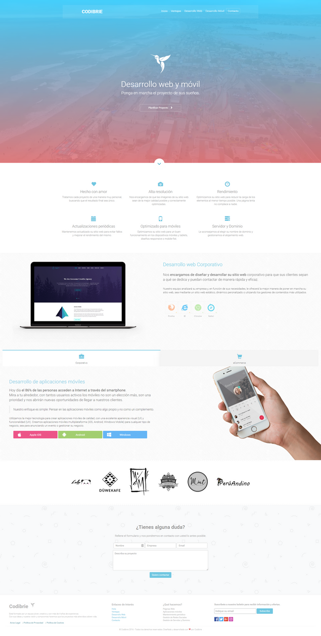 Codibrie Website by en3sis