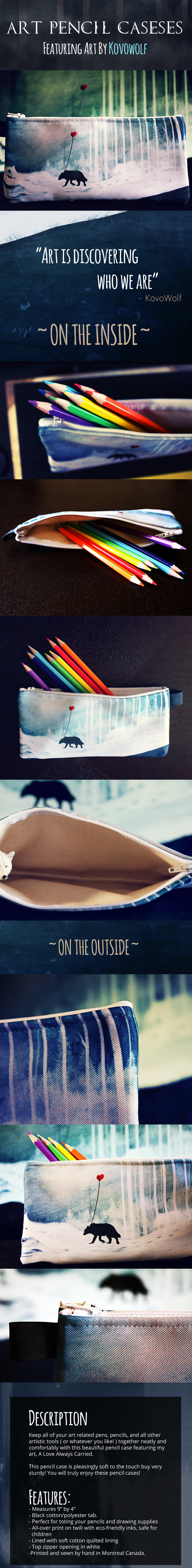Love Always Carried Pencil Cases by KovoWolf