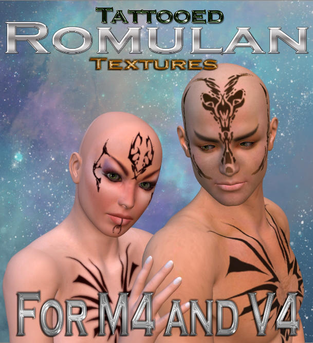 Romulan Tattoo Textures for M4 and V4 by mylochka