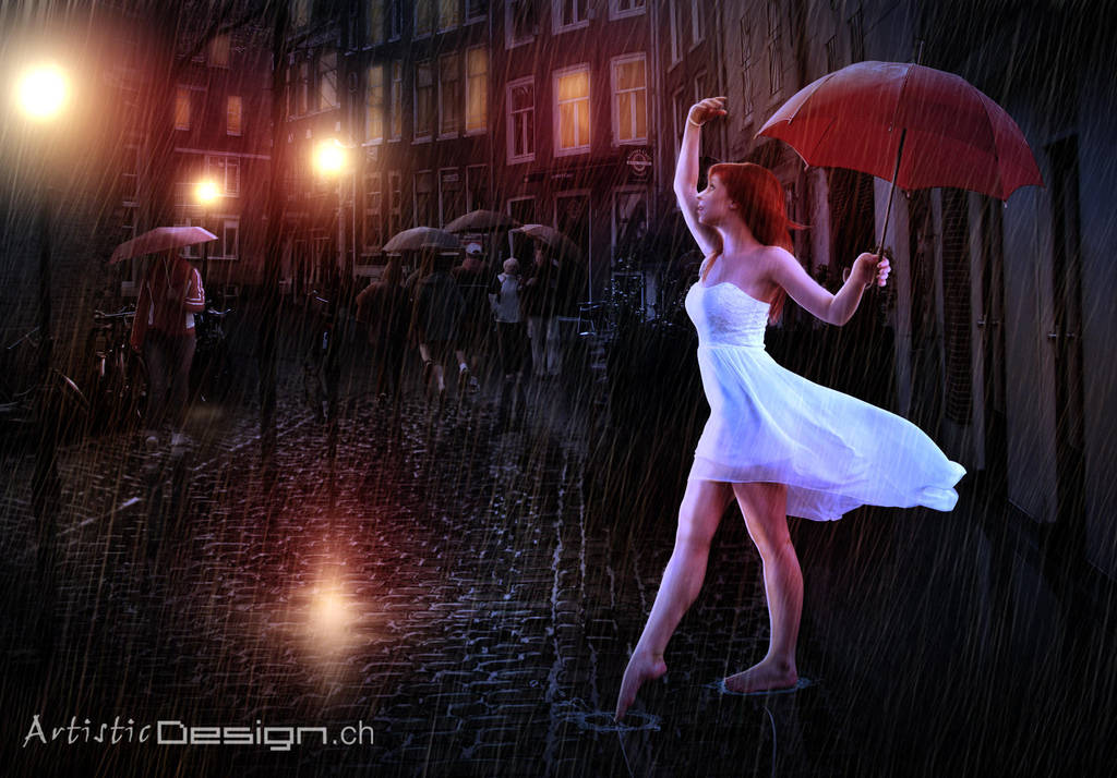 Dancing In The Rain by art1st1cDes1gn