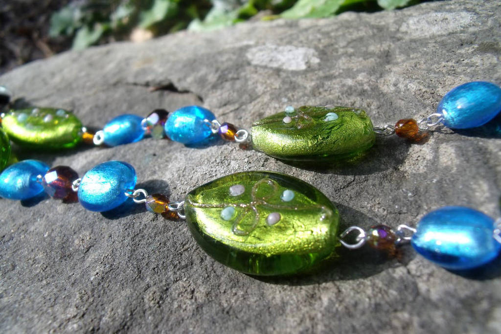 Colorful Earth Necklace Detail by Valley-of-Egeria