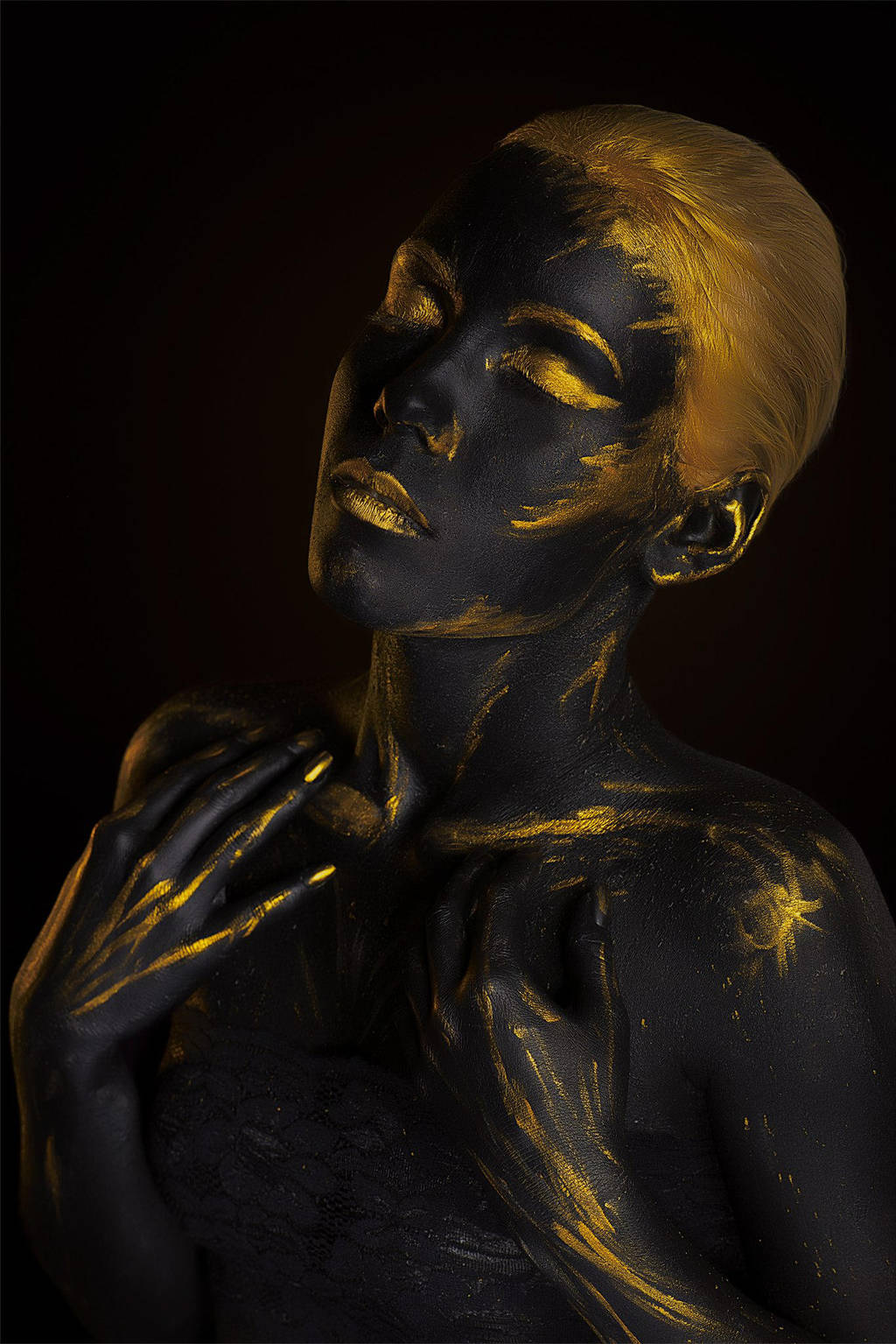 Black Gold Bodyart by Afemera on DeviantArt