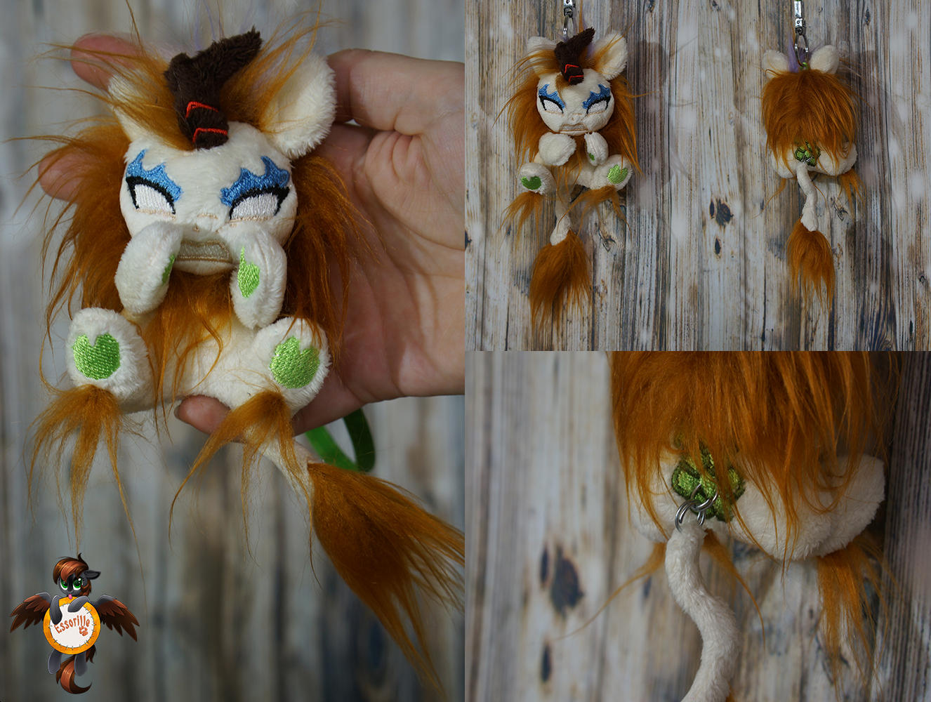 Autumn Blaze angry kirin keychain trinket by Essorille