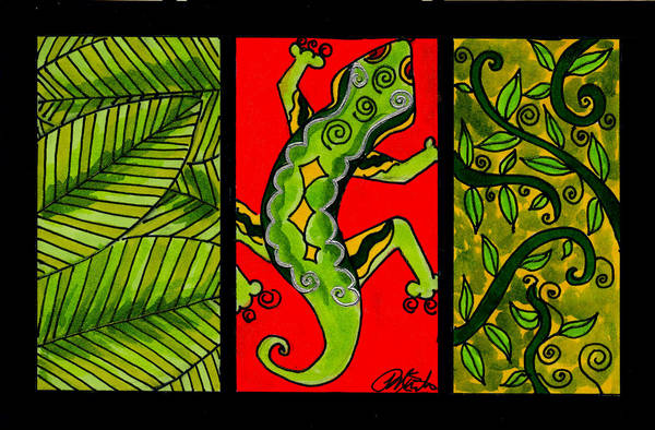 Jungle Lizard by peggymintun