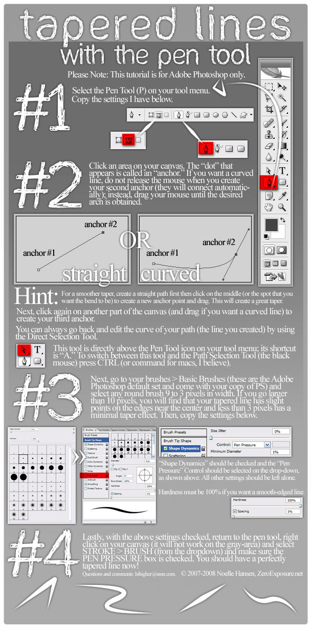 Pen Tool Tapered Lines How To by systaticism on DeviantArt
