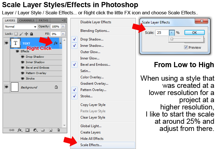 Scale Layer Effects in Photoshop by hassified