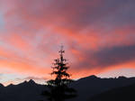 Sunset in the mountains by Momotte2