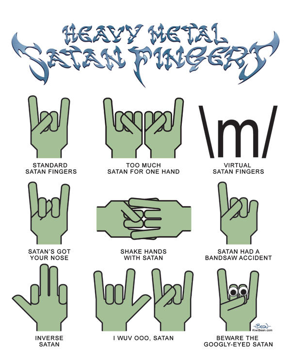 Heavy Metal Satan Fingers by JonBeanHastings