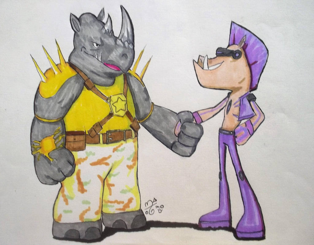Bebop and Rocksteady by MaJoShi8 on DeviantArt