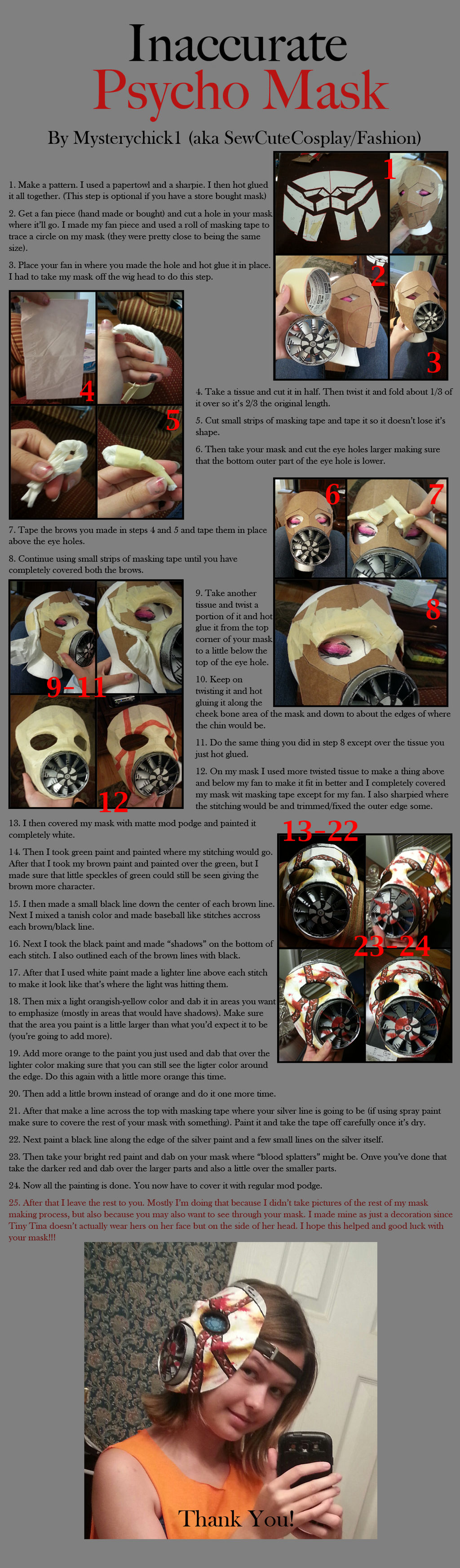 Inaccurate Psycho Mask (Bl2 Tiny Tina cosplay) by MysteryChick1