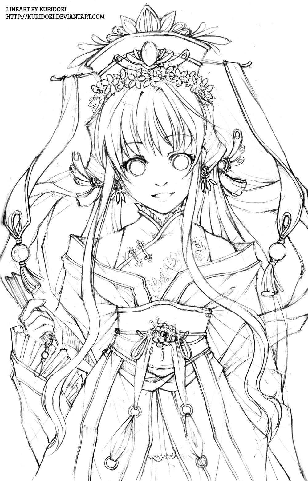 Download Hana-hime lineart by kuridoki on DeviantArt