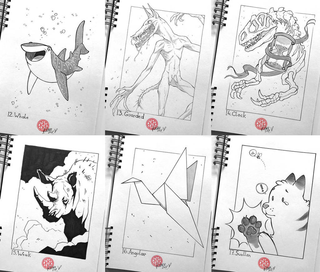 Inktober 2018 12-17 by FlyQueen