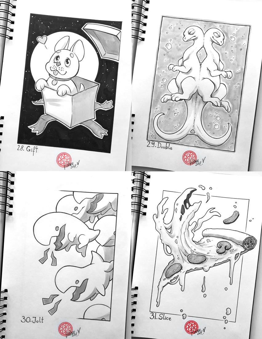 Inktober 2018 28-31 by FlyQueen
