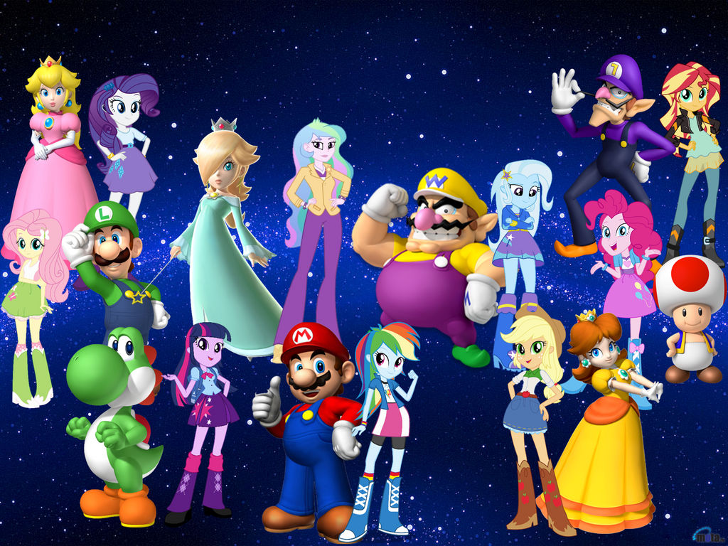 mlp Equestria girls and super Mario bros by DANIOTHEMAN on DeviantArt