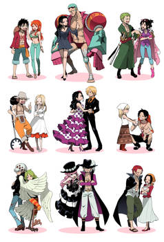 The couples with most popularity of OP in Japan by LuffyPunisher