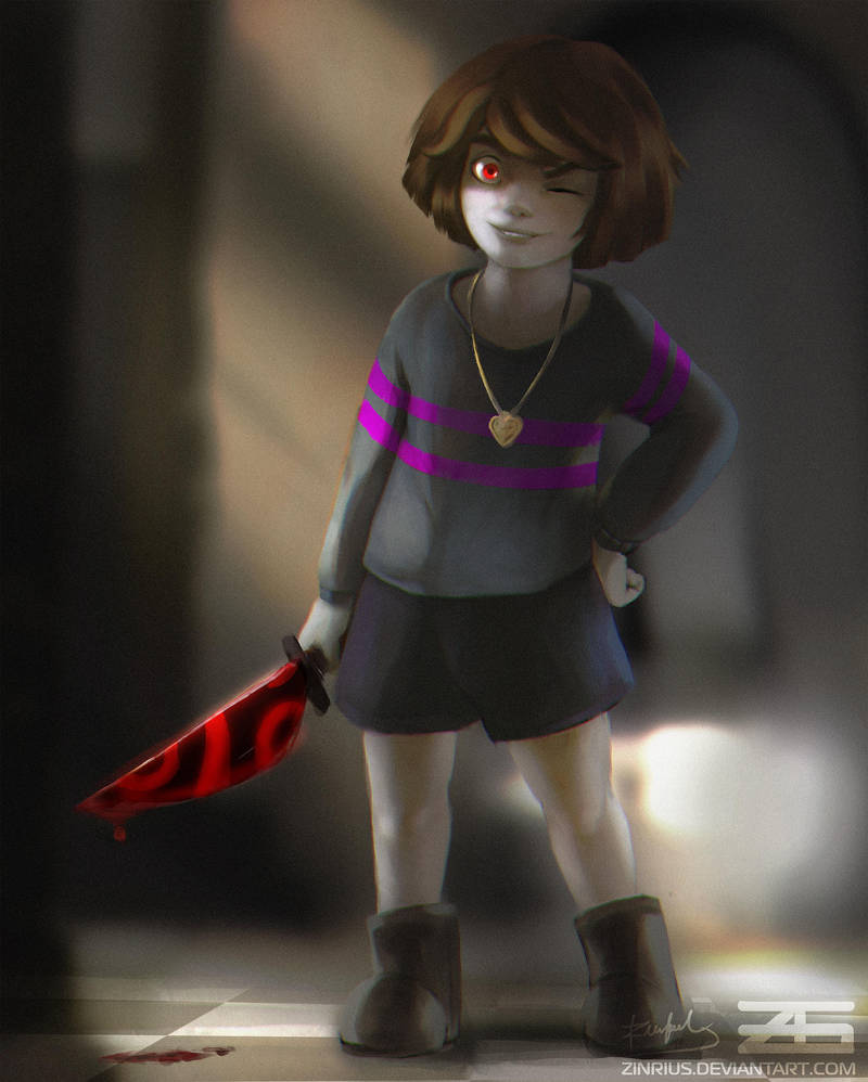 Undertale - Genocide Frisk by Zinrius on DeviantArt