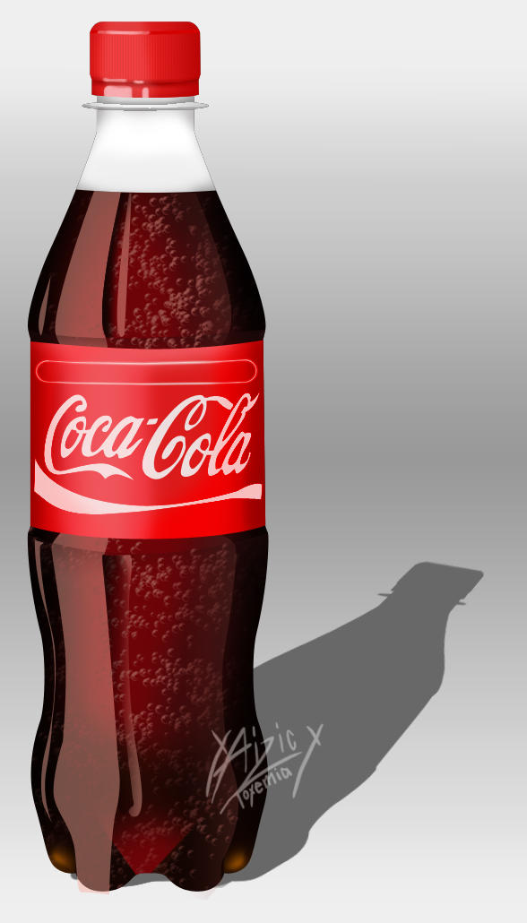 cola bottle vector by