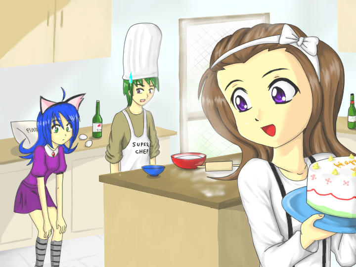 Baking A Cake Anime By Coolboysent On Deviantart