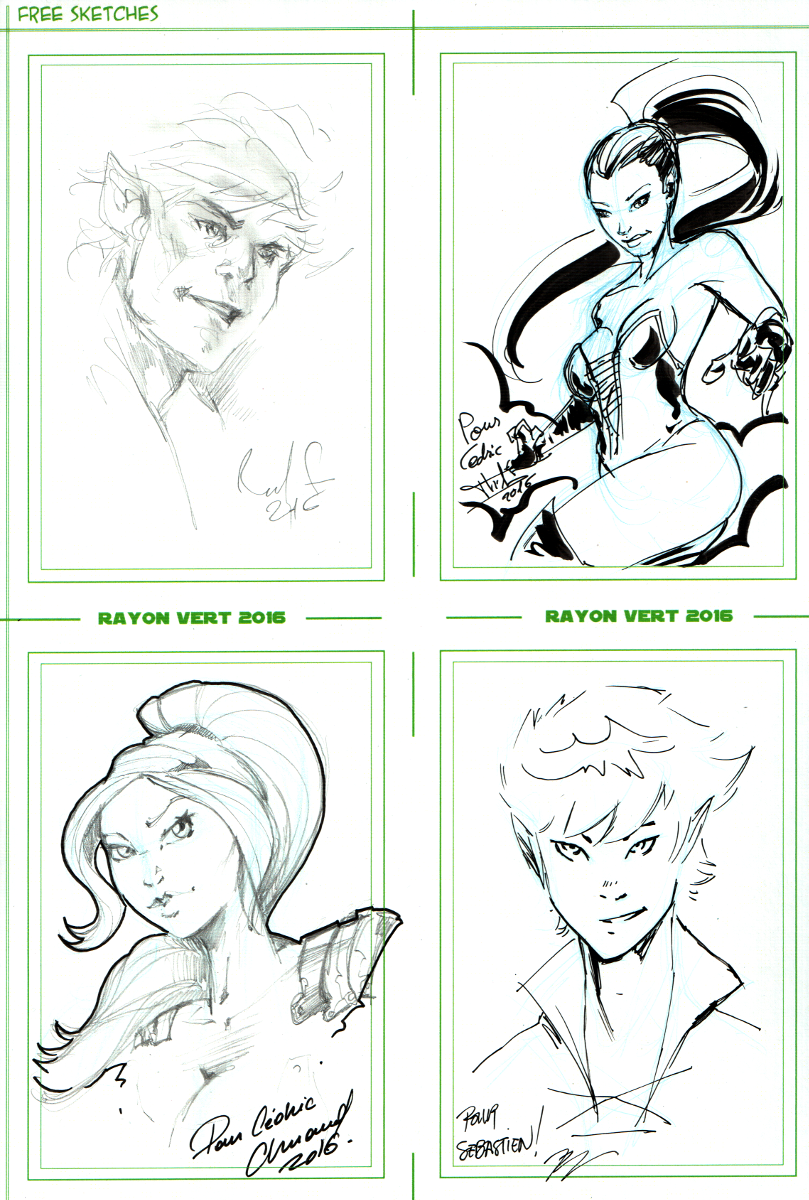 Bardik and Marina free sketches - Rayon Vert 2016 by Kervala